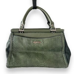 Simply Noelle Green Snakeskin Suede Purse NWOT Convertible Crossbody Strap